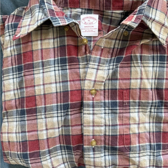Brooks Brothers Men’s Plaid Madison Button Down XL 100% Cotton - Picture 10 of 10